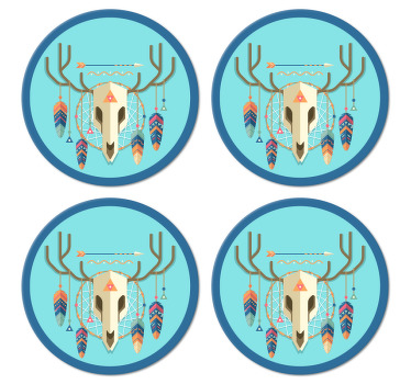 Untersetzer Modern Schädel boho stil - TenStickers