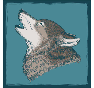 Divoký vlk ilustrace moderní dráha - TenStickers