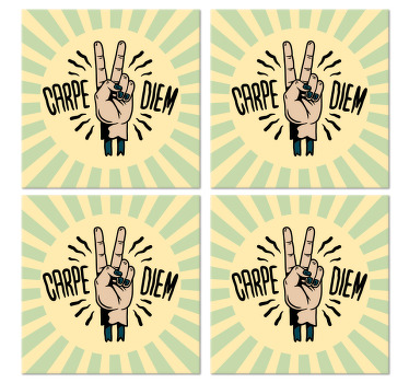 Seje retro motiverende geek coasters - TenStickers