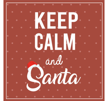 Bases para copos de natal Mantenha a calma e papai noel - TenStickers