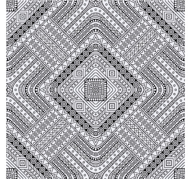 Bases para copos de texturas Padrão africano preto e branco - TenStickers