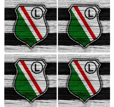 Nowoczesna podkładka pod kubek Legia polska piłka nożna - TenStickers