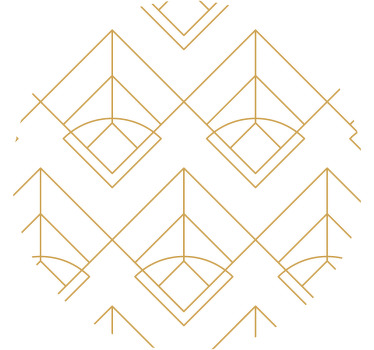 幾何学的なラインモダンコースター - TENSTICKERS