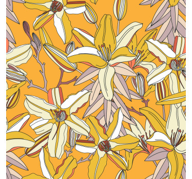 Gule blomster flere underlag - Tenstickers