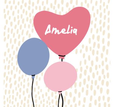 Feliz cumpleaños globos con nombre más posavasos - TenVinilo