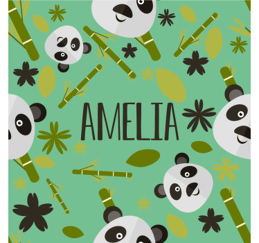 Hermosos pandas con nombre más posavasos - TenVinilo