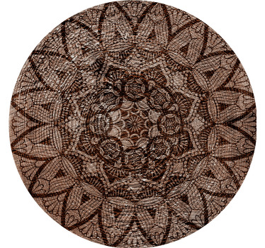 Bases para copos modernas De madeira como mandala - TenStickers