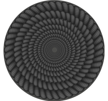 Black cordon texture coaster - TenStickers