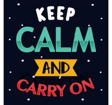 保持冷静并继续文字杯垫 - TenStickers