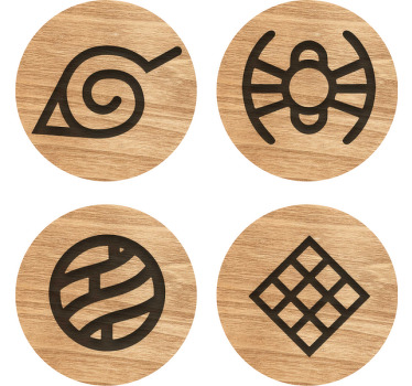 Naruto træmønster nørdekunder - TenStickers