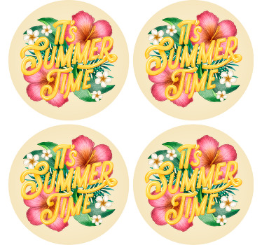 Det är sommartid modern glasunderlägg - Tenstickers