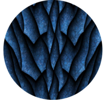 Cirkulær sort drage mønster tekstur coaster - TenStickers