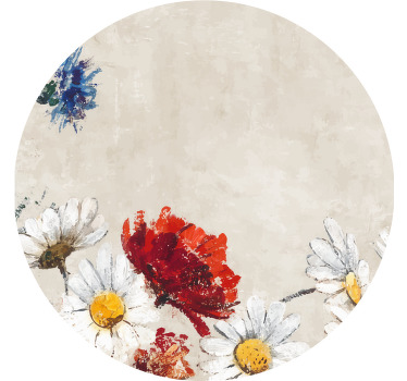 Květina na béžovém pozadí modernípodtácek - TenStickers