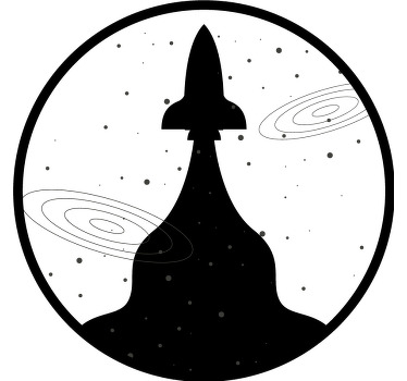 Flygende rakettdesign underlag moderne - Tenstickers