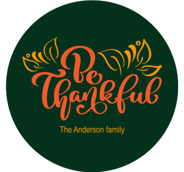 Thankful family personalised coasters - TenStickers