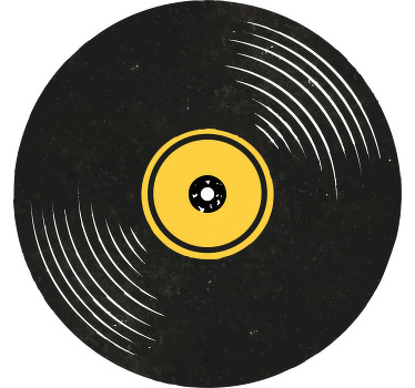 黑胶唱片老式杯垫 - TenStickers