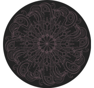 Posavasos vintage Patrón de mandala de flecha - TenVinilo