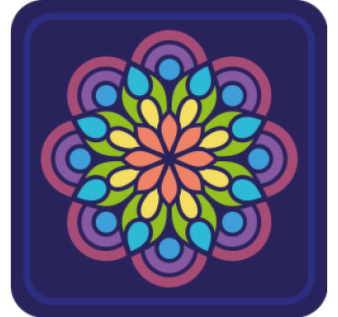 Regnbåge lotus geek glasunderlägg - Tenstickers