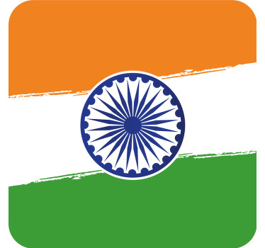 Striped India flag modern coaster - TenStickers