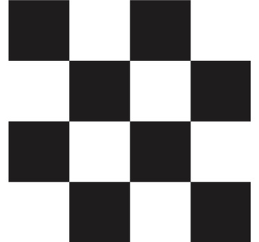 Sort og hvid ternet tekstur coaster - TenStickers