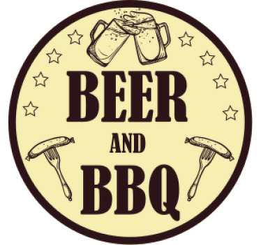Beer & BBQ beer vinyl  mats - TenStickers