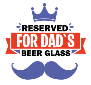 Reserved  for dad's beer glass beer mats - TenStickers