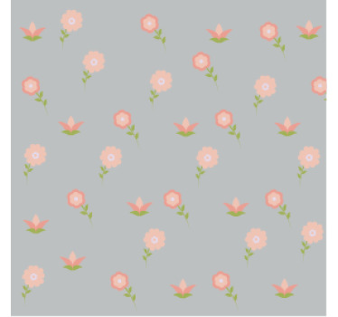 Posavasos moderno Florecitas grises - TenVinilo