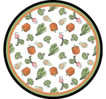 Uma opção única de várias base para copos com efeito de textura de pimentas e abacates disponíveis no nosso site. Adicione personagem à sua decoração!