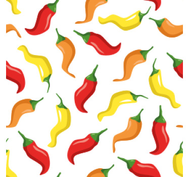 Yellow and orange pepper design modern coaster - TenStickers