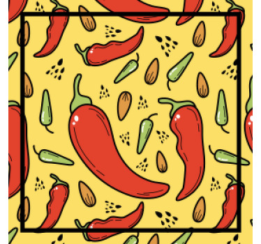 Dessous de verre moderne Piment rouge et vert - TenStickers