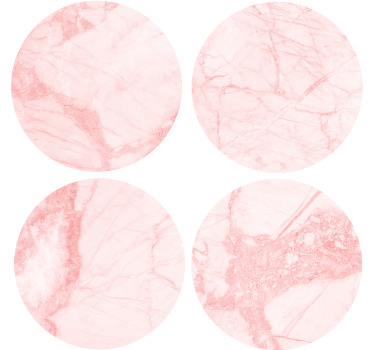 분홍색 음영 대리석 현대 코스터 - TenStickers