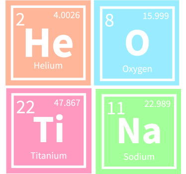 Kemi symboler flere coastere - TenStickers