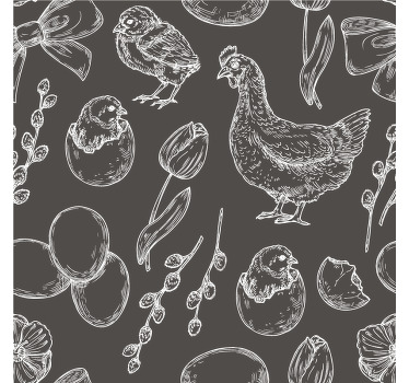 Spring chicken egg modern design modern coaster - TenStickers