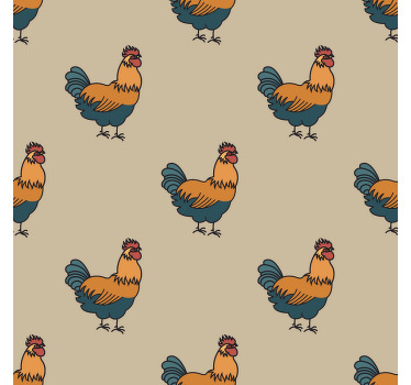 Farm seamless pattern roaster modern coaster - TenStickers