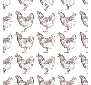 Alkuperäinen malli käsin piirretty kana modernit lasinaluset - Tenstickers