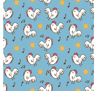 Untersetzer modern Cartoon huhn nahtlose Muster - TenStickers