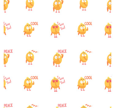 Cute cartoon comic chicken  modern coaster - TenStickers