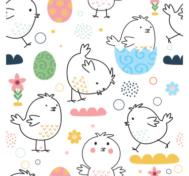 Vtipné roztomilé kuriatko vzor moderná tácka - Tenstickers