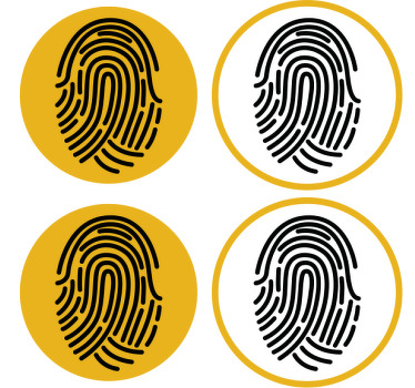 Prstni odtis abstraktna umetnost moderna podstavka - TenStickers