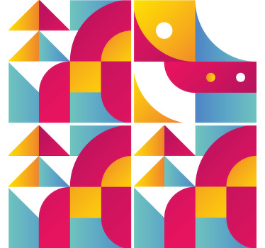 Suporturi pahare cu modele geometrice - TenStickers