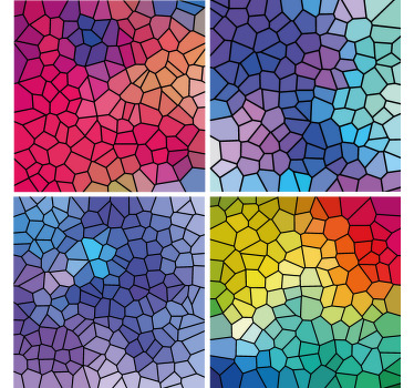 Dessous de verre Peinture géométrique vive - TenStickers