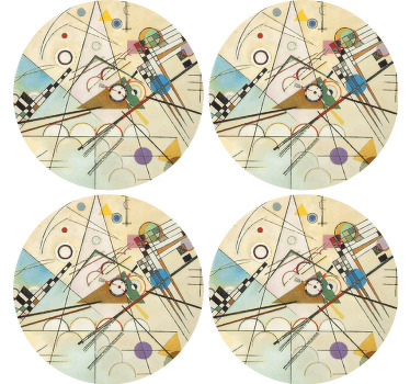 Csodálatos geometriai művészet festés modern alátét - TenStickers