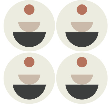 분수 추상 기하학 예술 현대 코스터 - TenStickers