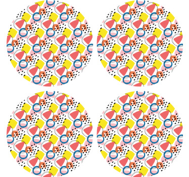 Untersetzer modern Malerei kunst geometrisches Muster - TenStickers