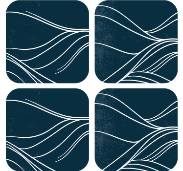 Untersetzer modern Wasser geometrische kunst - TenStickers