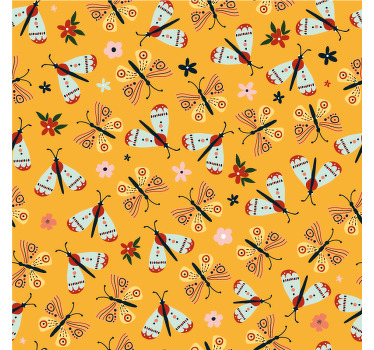 Hand drawn butterflies butterfly coaster - TenStickers