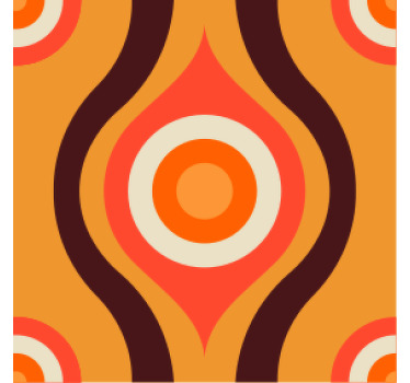 Dessous de verre vintage Oeil coloré orange - TenStickers