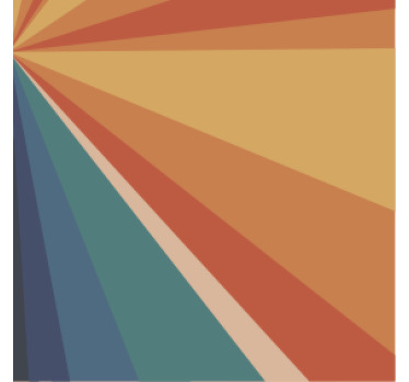 Dessous de verre vintage Rayures arc-en-ciel abstraites - TenStickers