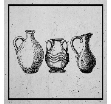 ελληνικά αγγεία vintage τρενάκι - TenStickers