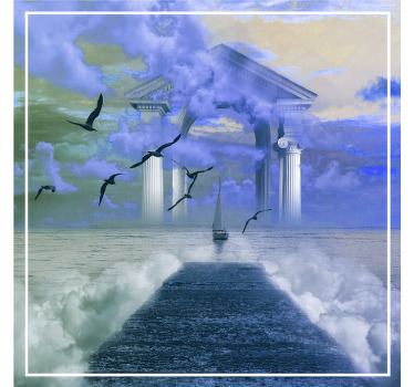 Posavasos moderno Paisaje artístico - TenVinilo